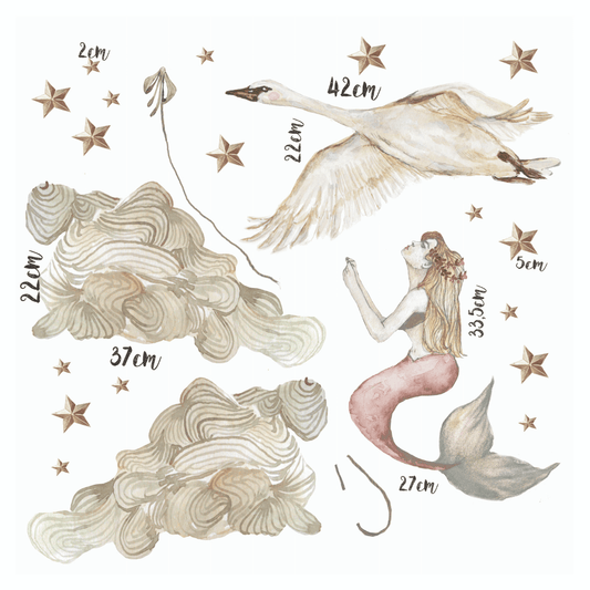 Wandsticker- Pink Mermaid