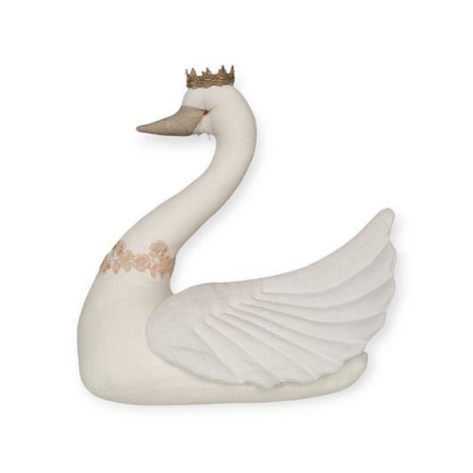 Cream zwaan met kroon