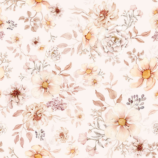 Fleurs Boho - Papier peint