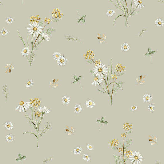Summer Meadow -groen-  Behang