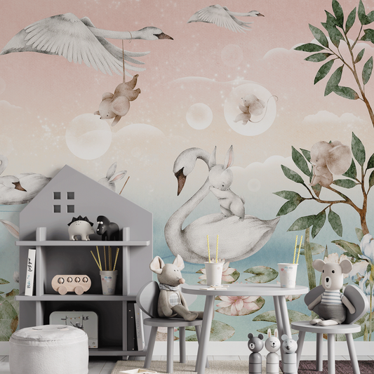 Swan lake-Behang