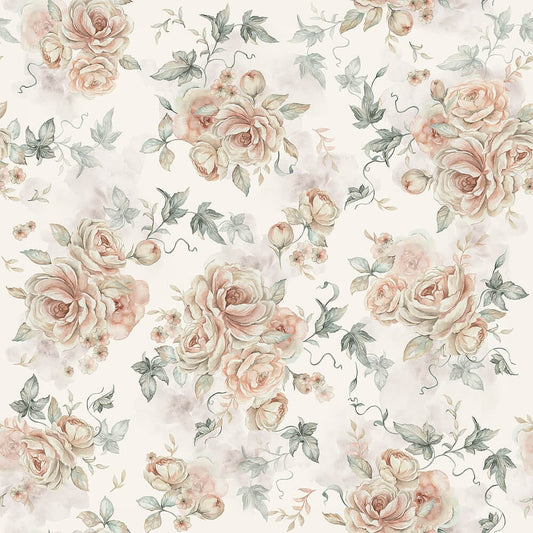 Papier peint beige romantique