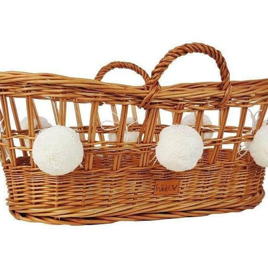 Doll Basket Pompom - Natural