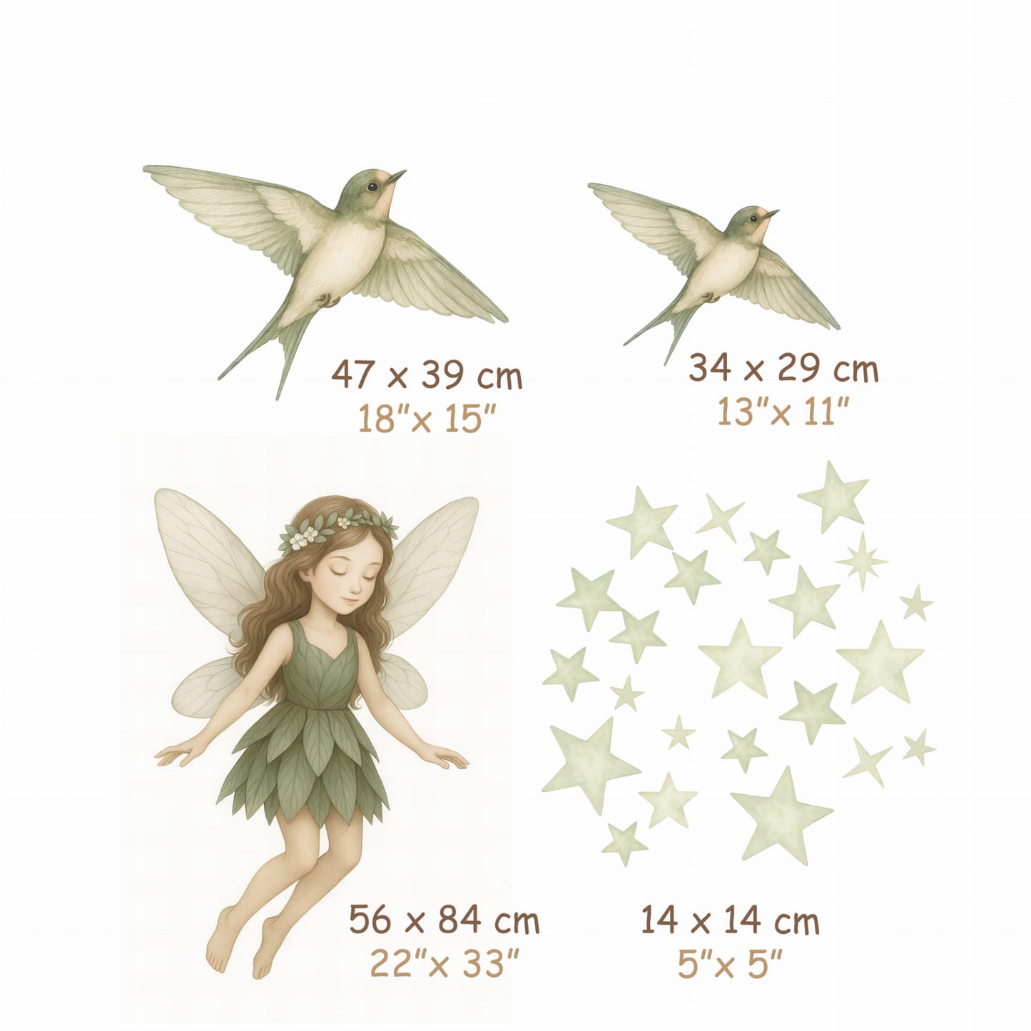 Muurstickerset Lefora – sprookjesbos sfeer