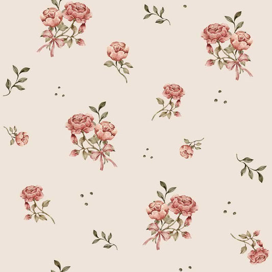 'Old english flowers ' Behang