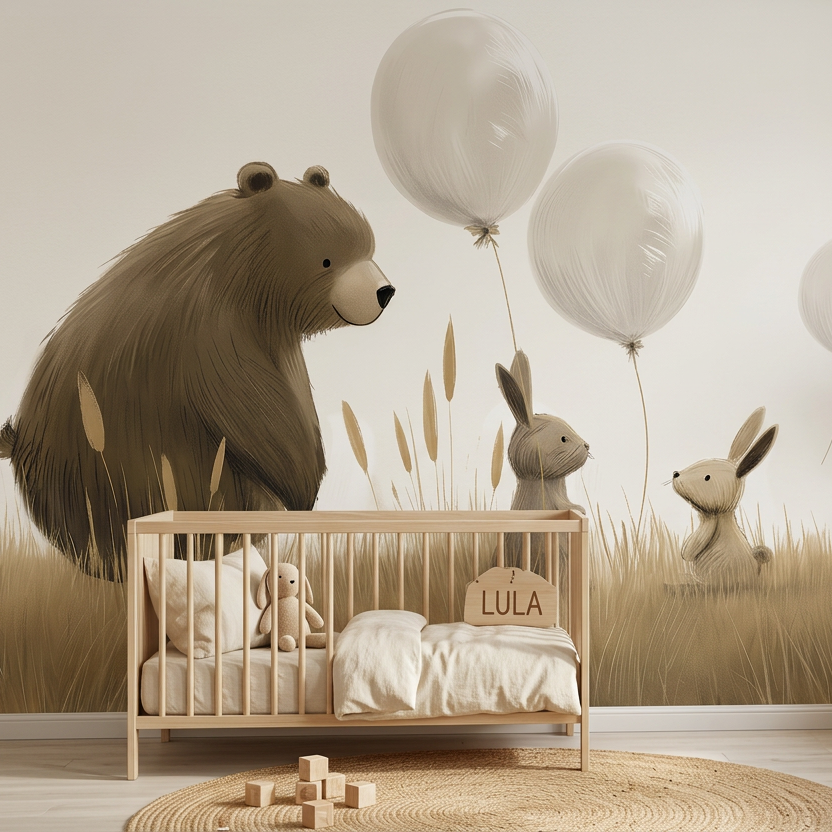 Bear and friends Behang