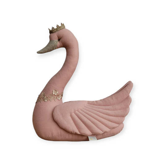 Warm pink zwaan met kroon