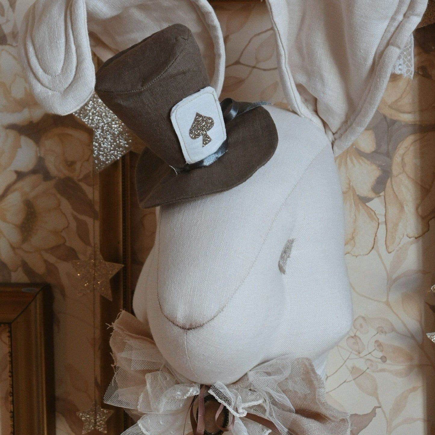 Linen Rabbit from wonderland- Light Beige Mr. Hatter