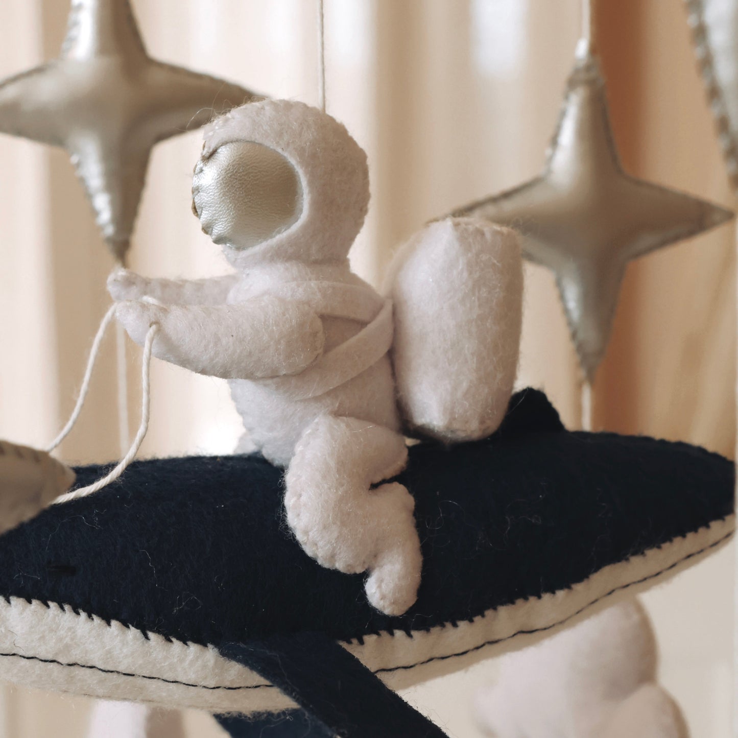 Handmade mobile with astronaut