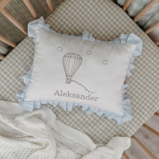 Coussin décoratif nominatif - Montgolfière