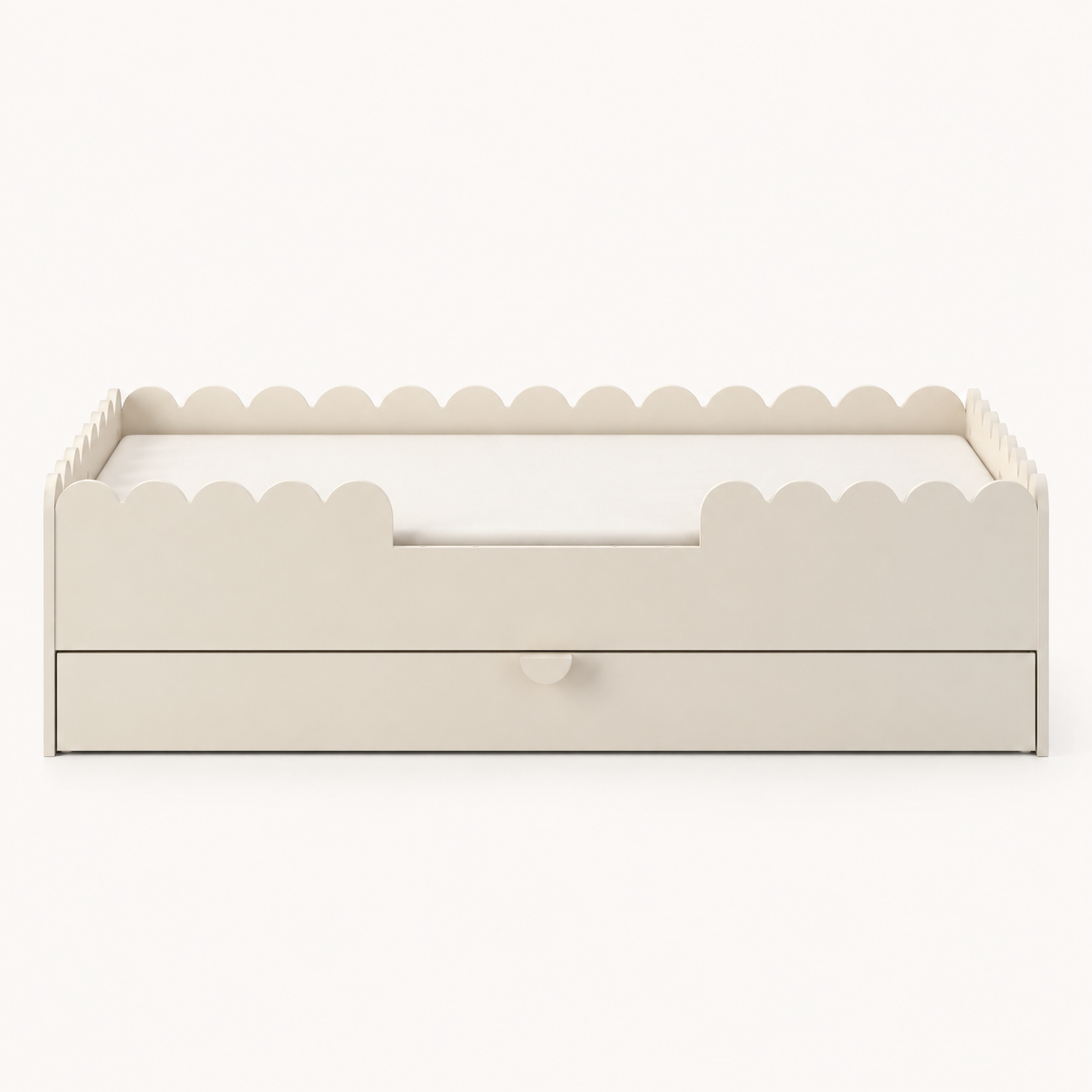 Nomi Montessori Latte bed met lade, 80 × 160 cm