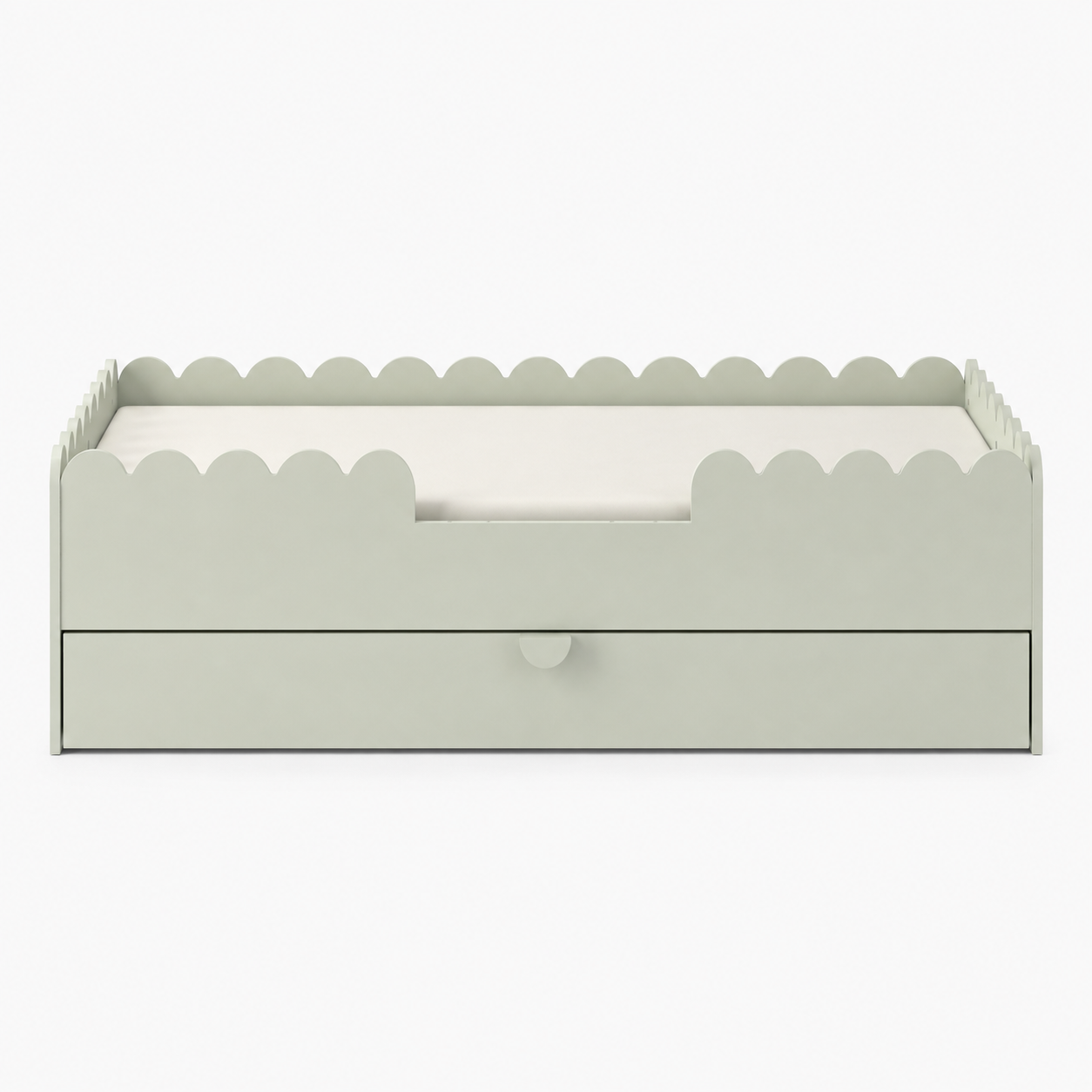 Nomi Montessori Sage bed met lade, 80 × 160 cm