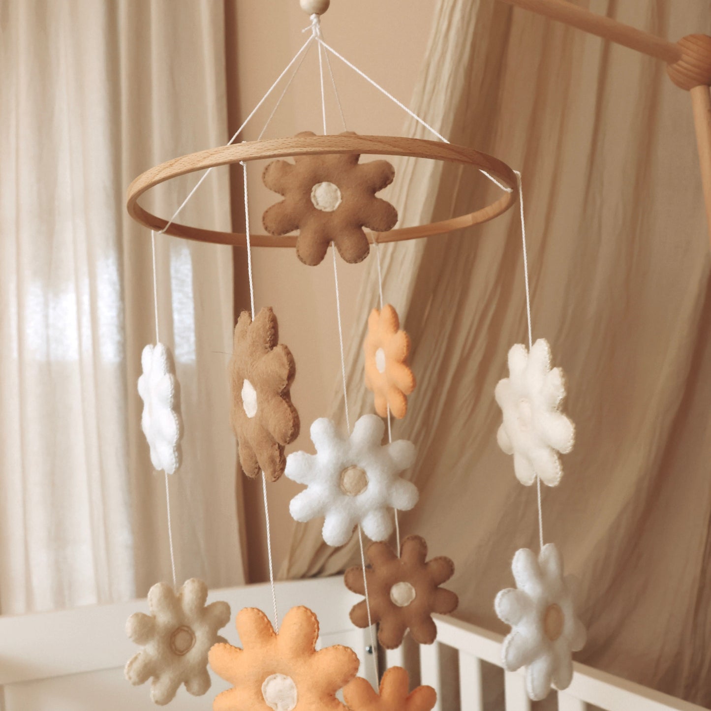 Handmade flower mobile