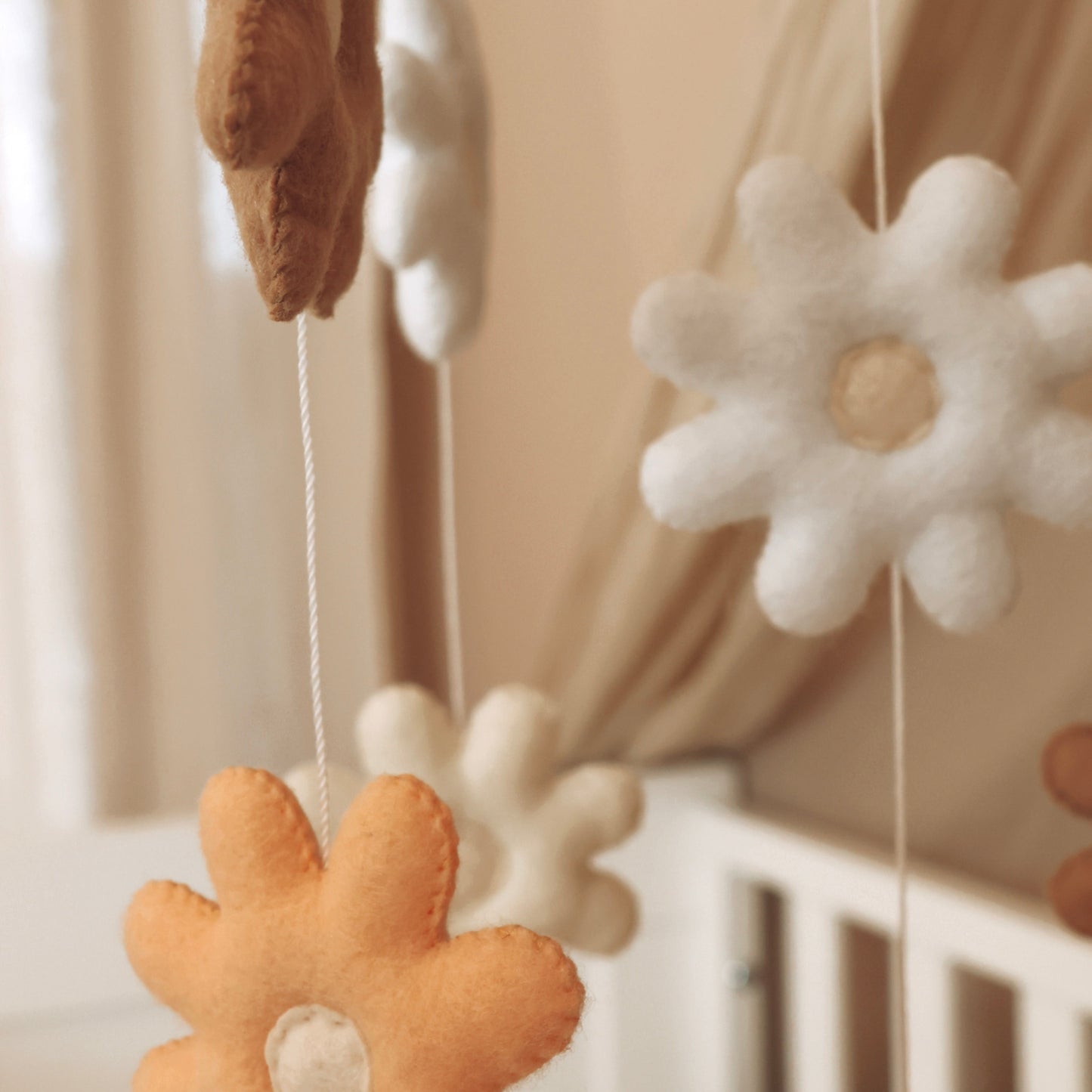 Handmade flower mobile