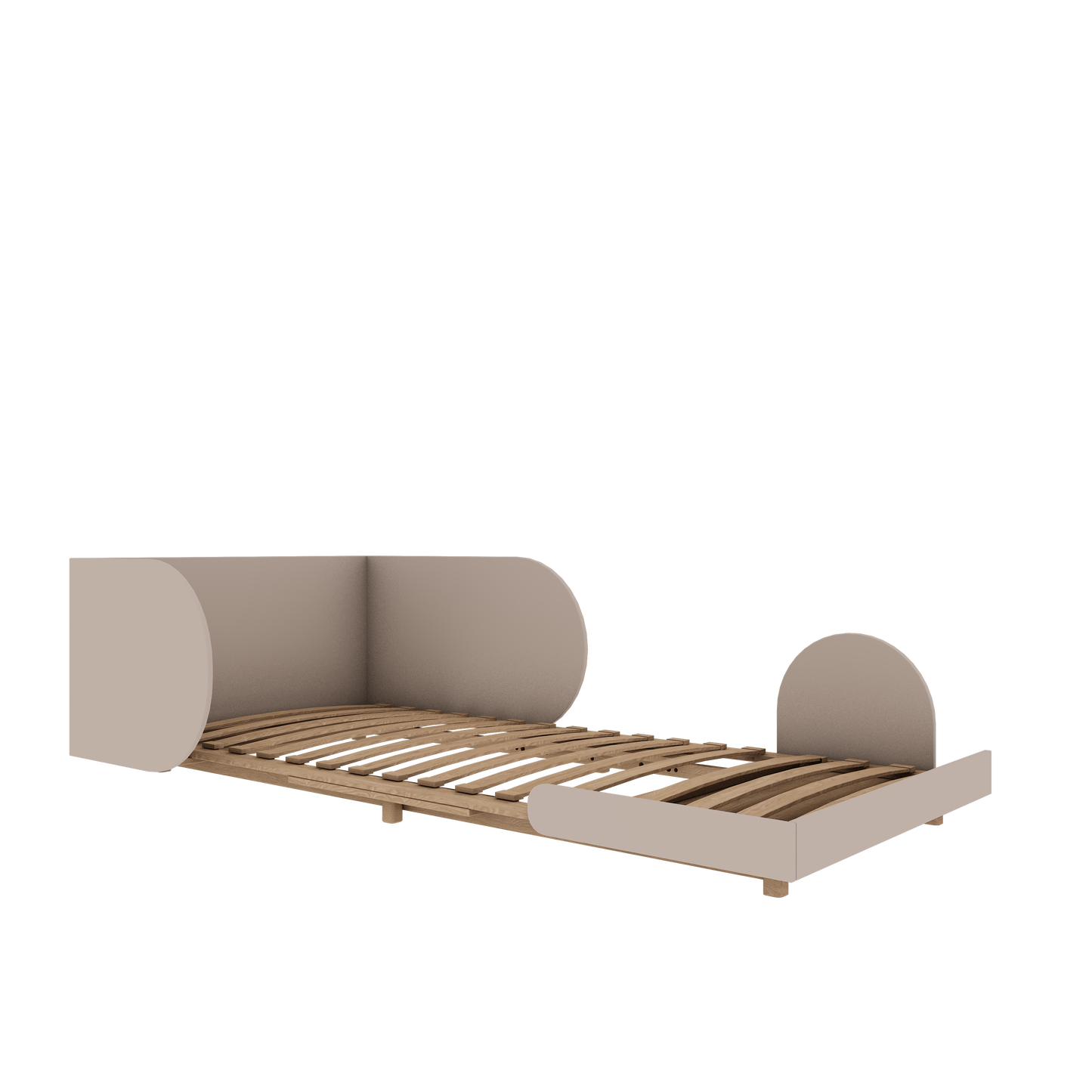 Meegroei bed Bloom 90 X 160 TOT 200 CM- Cashmere