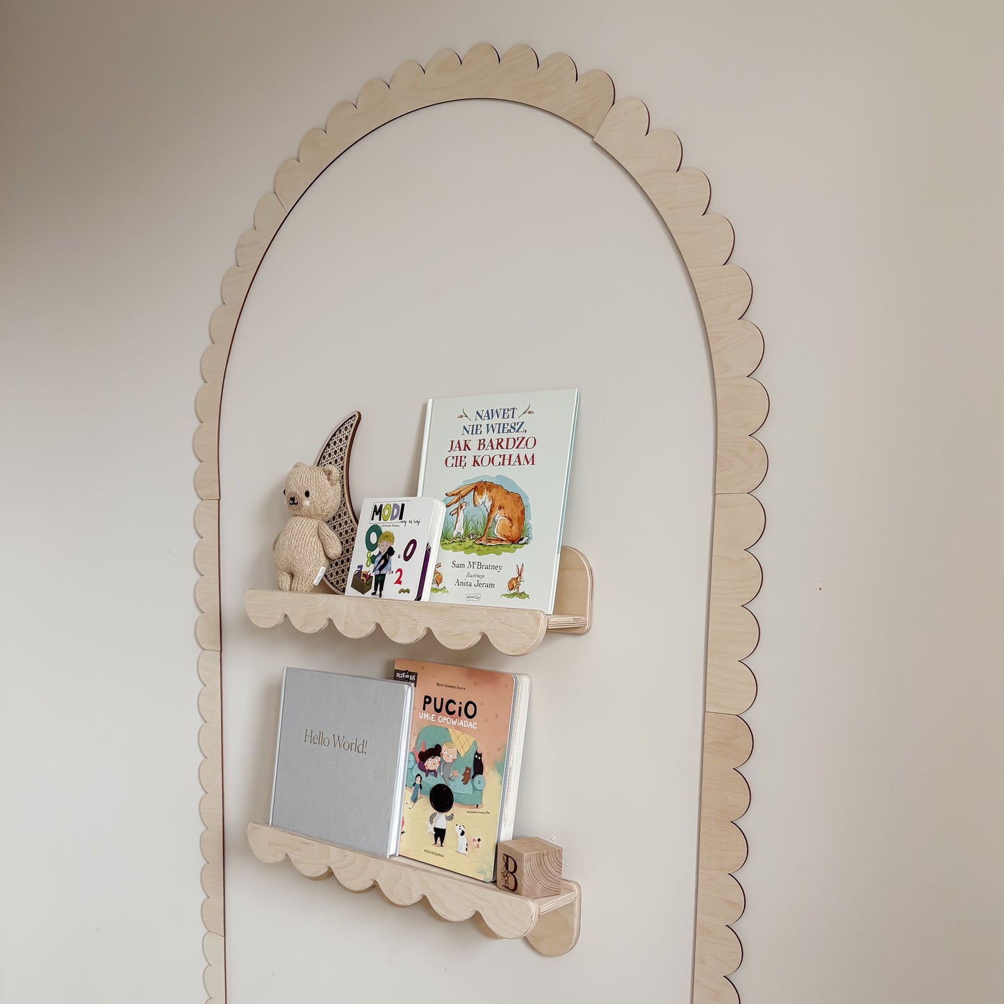 Arche murale XL en bois couleur naturelle