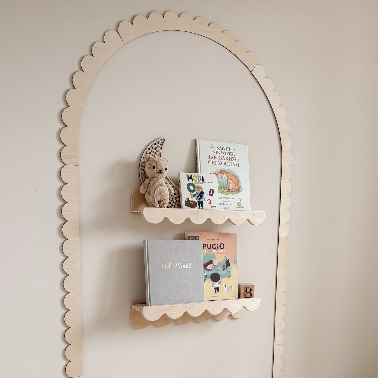 Arche murale XL en bois couleur naturelle
