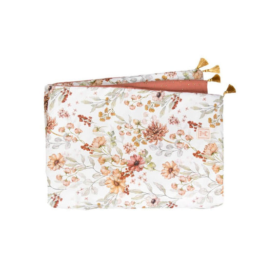 Deken/ Sprei  100 x 78 cm met kwastjes- Coco Flower