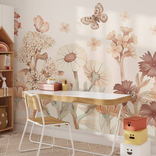 Flowers Boho -Large-Behang