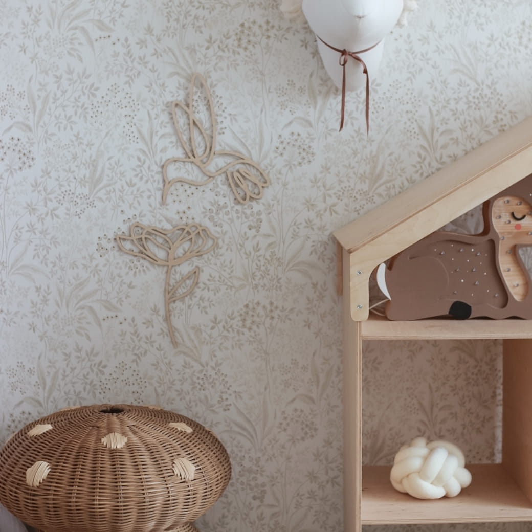 Hummingbird met bloem wanddecoratie