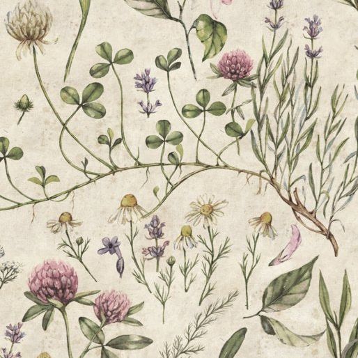 Vintage Illustration ' Behang