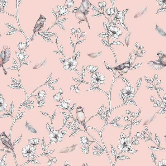 Spring-Roze Behang