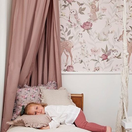 Woodland -Roze-Behang