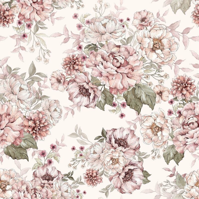 @dehuismuts Wallpaper Flowers - Dreamy Pink & Peony