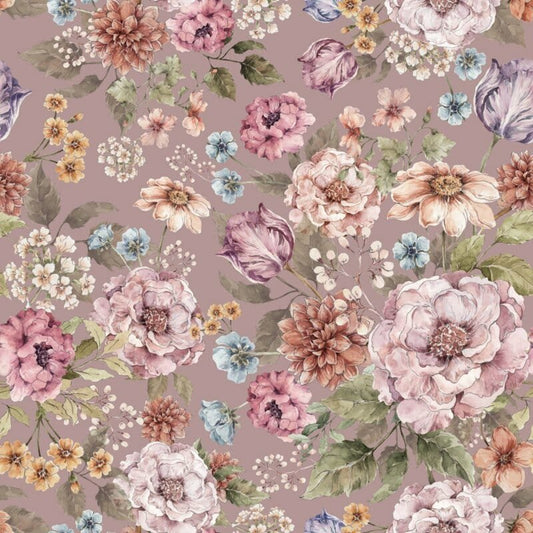 Bouquet of flowers- lilac ' Behang