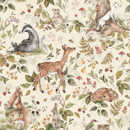 Cute forrest animals Light ' Behang