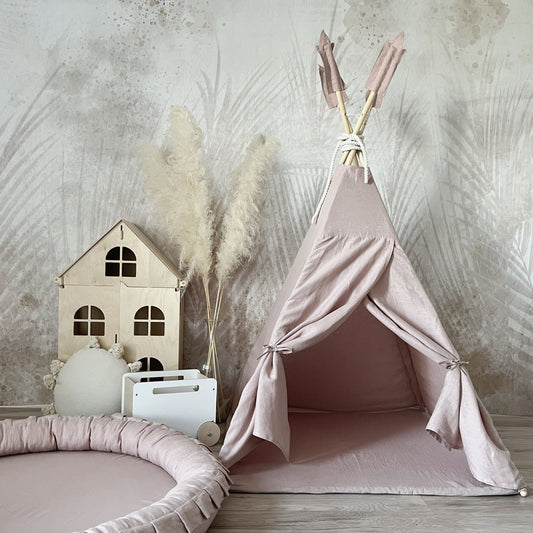 Tipi Tent Linnen Powder Pink