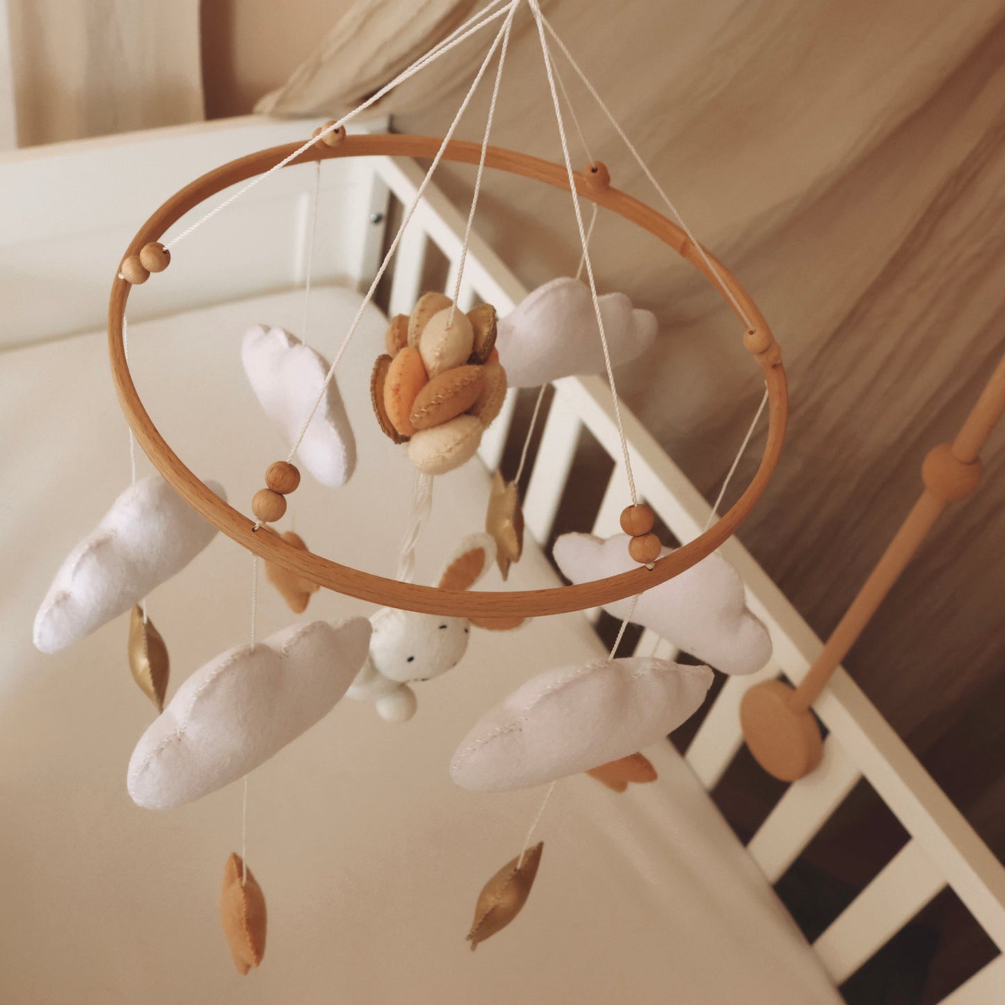 Handmade rabbit mobile