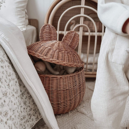 Rotan beren opbergmand - Medium