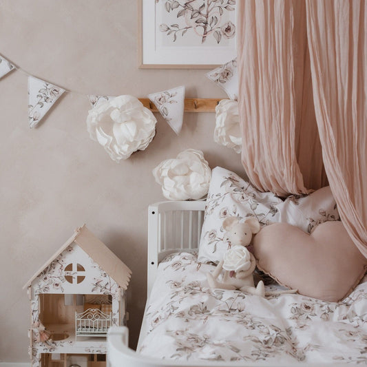 Dekbedset " Floral Mice" tweezijdig