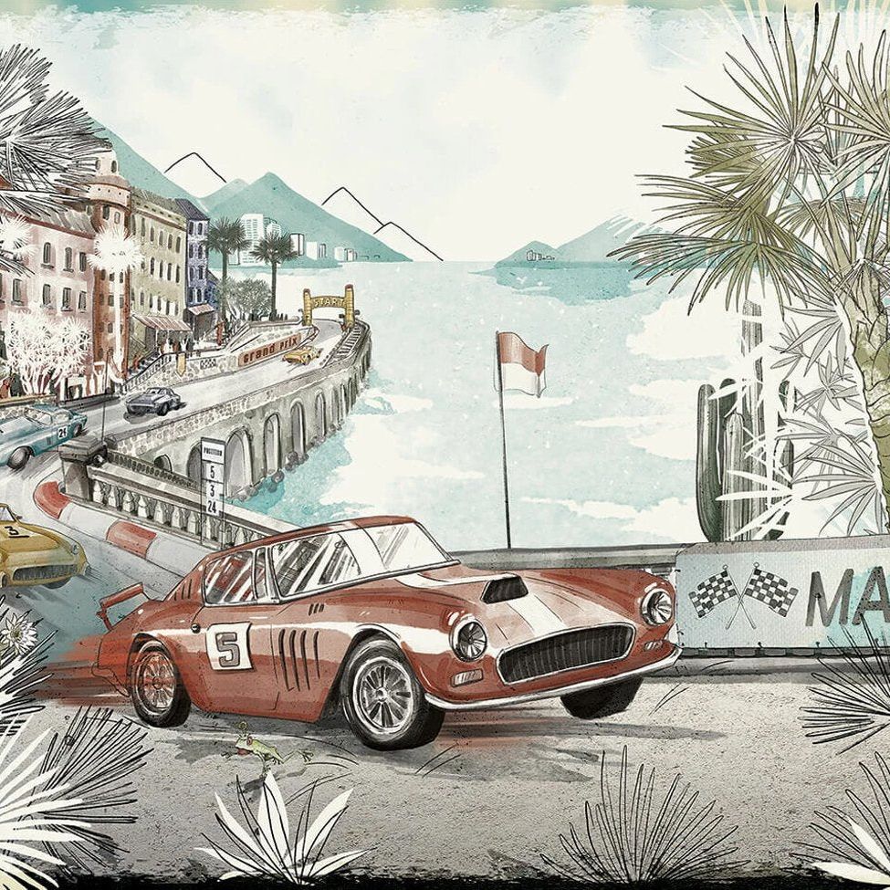 Monaco Racing Behang