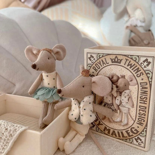 Maileg- Royal twins mice, Little sister and brother in box
