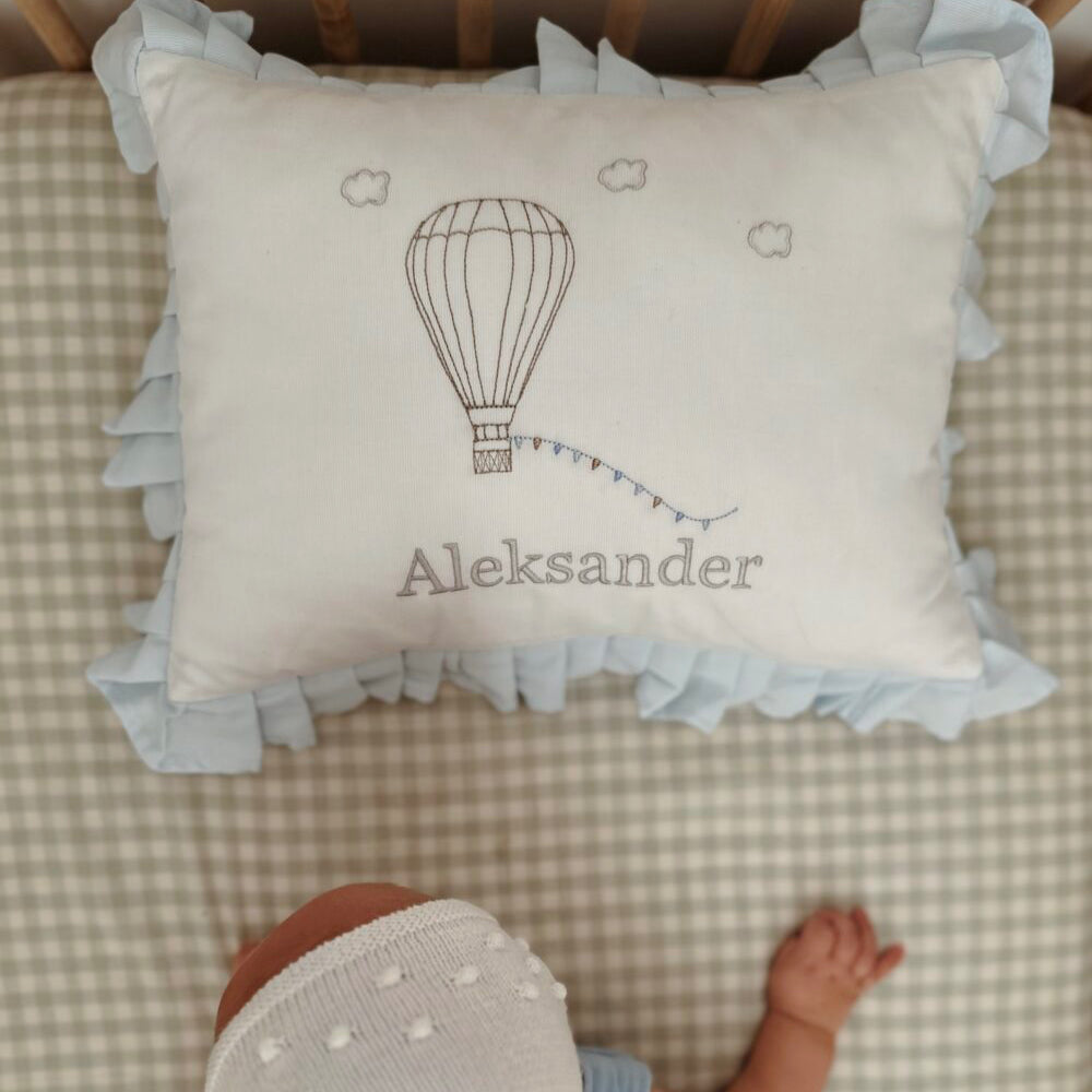 Coussin décoratif nominatif - Montgolfière