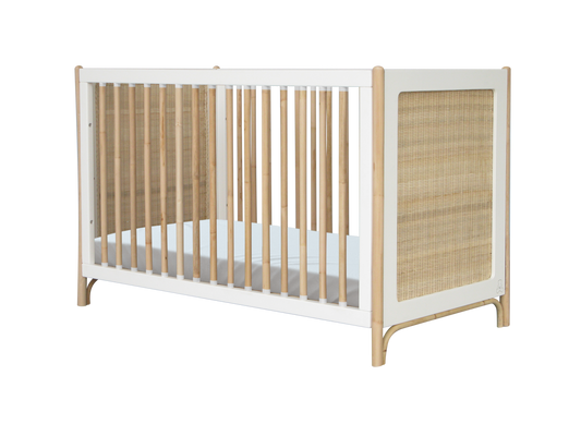 Oceania Rattan Evolutive Bed 60 x 120 - Neige