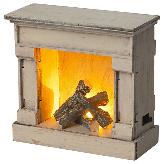 Maileg- poppenhuis openhaard - Off white