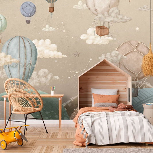 Stardust- Airballoons- Beige-Behang