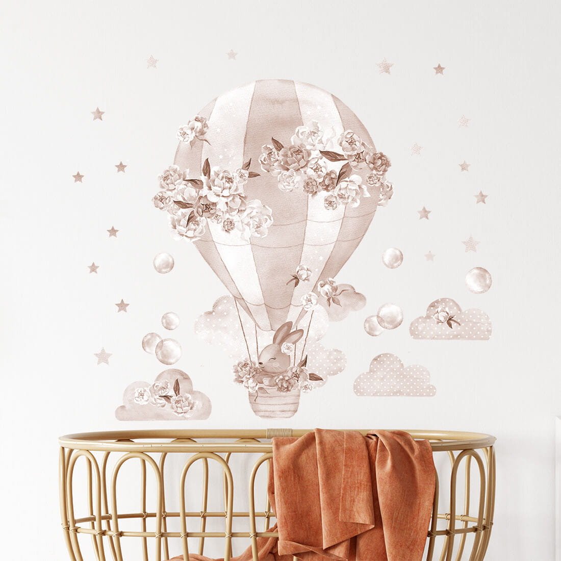 Hot Air balloon- Boho Wandsticker