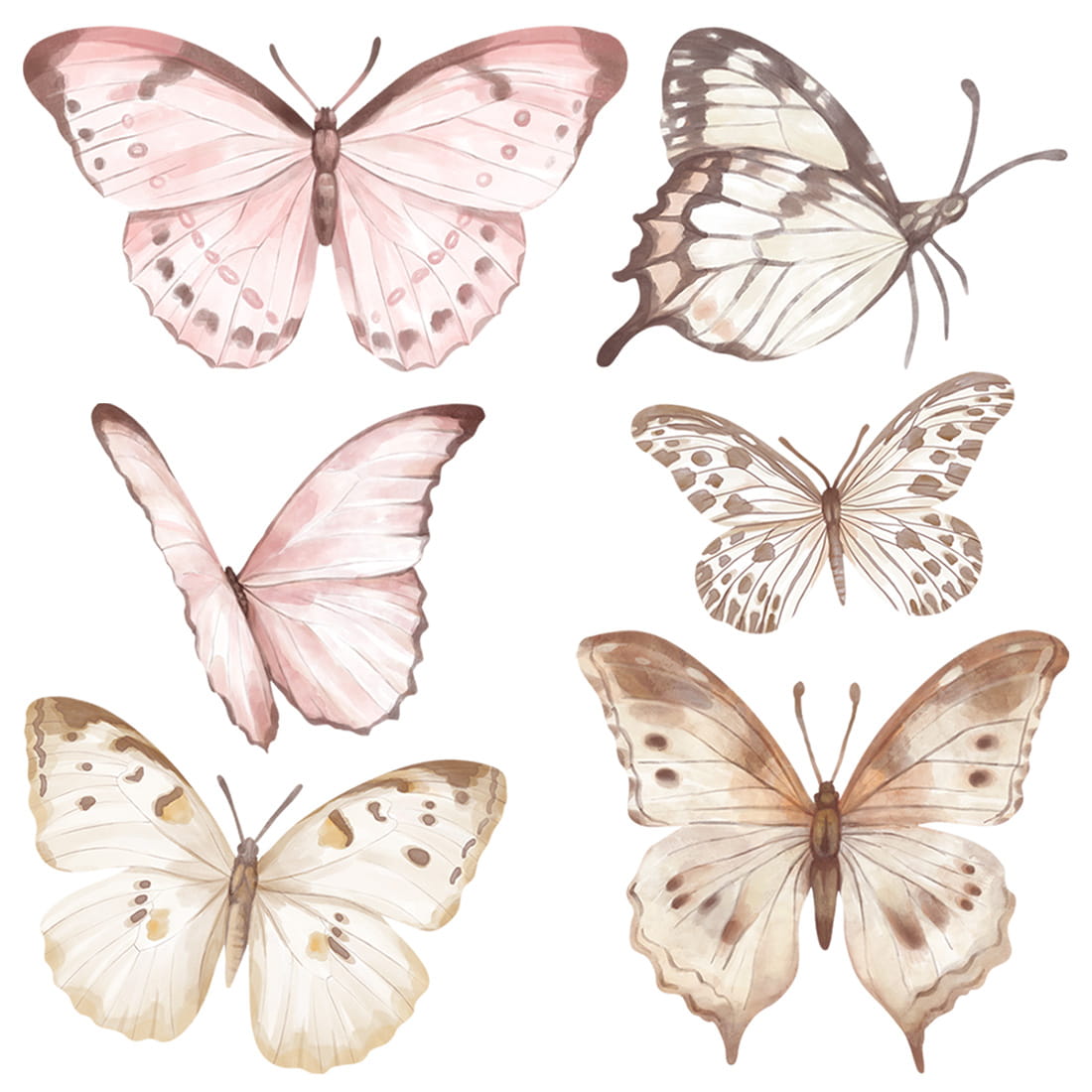 Ensemble d'autocollants papillons (grand format)