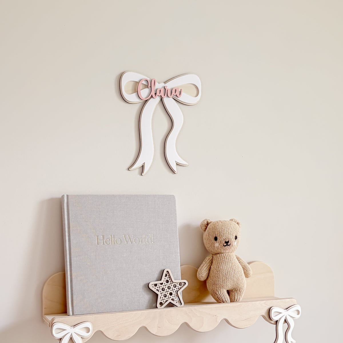 Gepersonaliseerde wand strik met naam