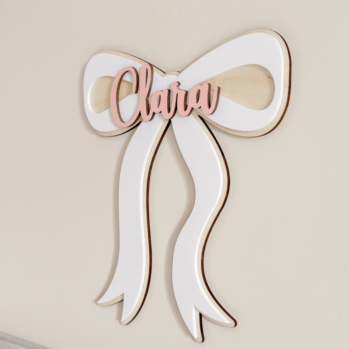 Gepersonaliseerde wand strik met naam