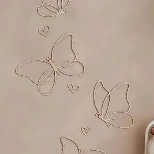 Houten vlinder set muurdecoratie 4stuks
