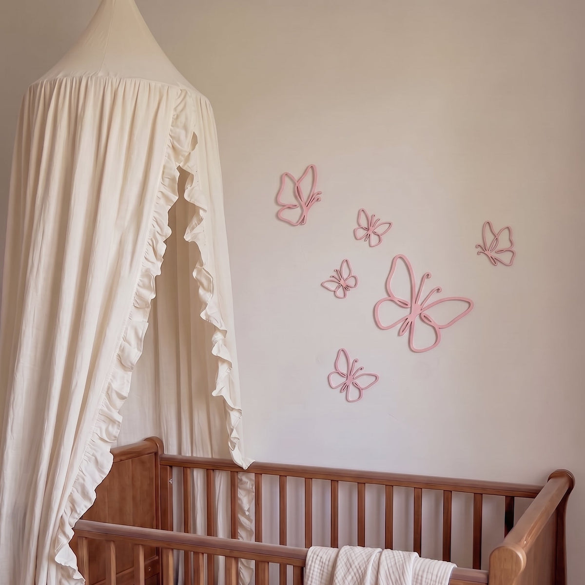 Decoratieve vlinders roze - set van 6 stuks