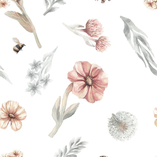 Fleurs sauvages moyennes - Papier peint