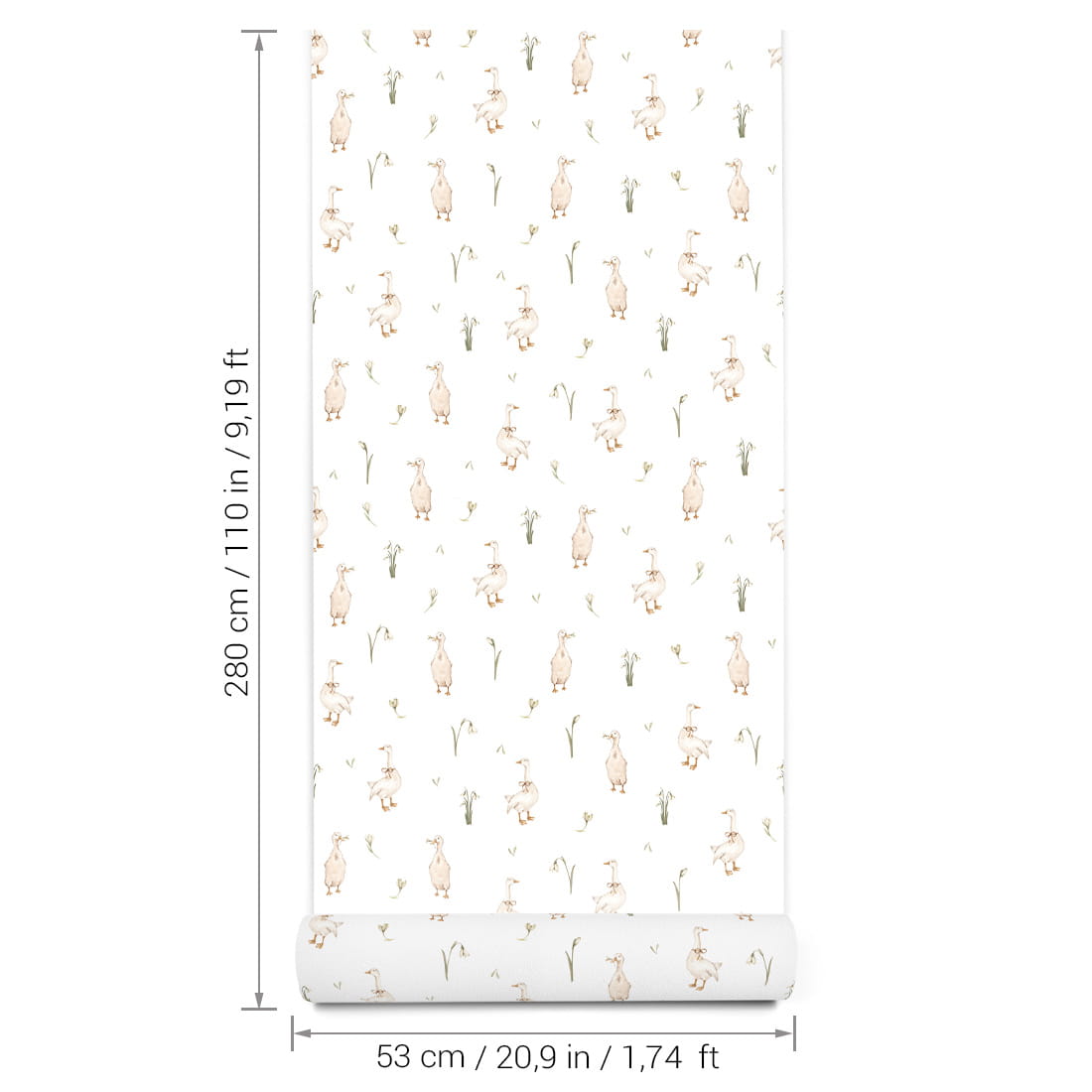 Papier peint oies