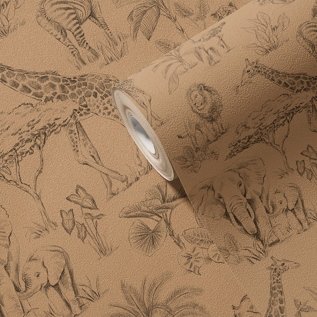 Papier peint Safari toffee