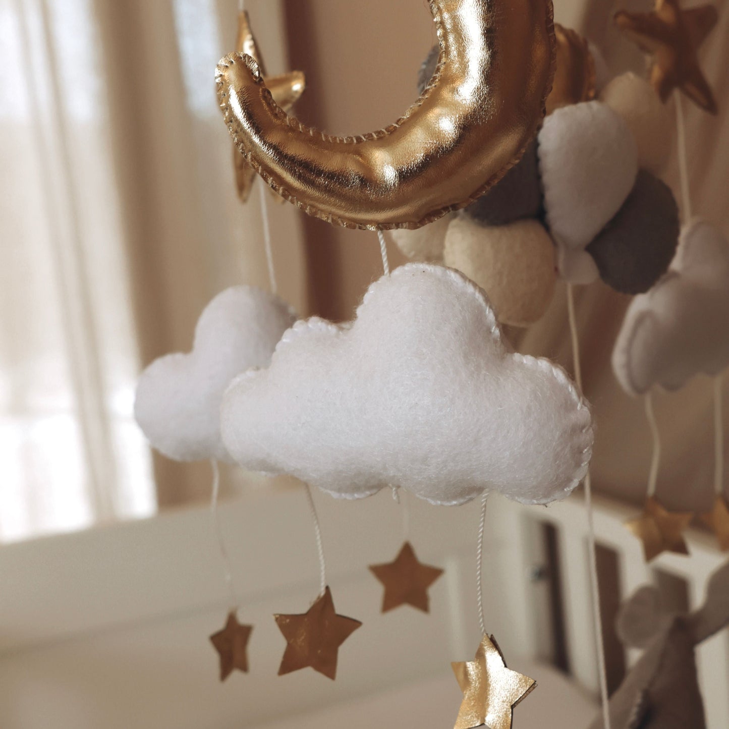 Handgemaakte walvis & ballonnen mobiel